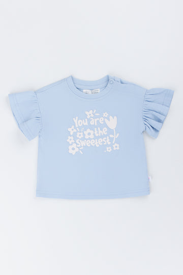 Sweetest Frill Sleeve Baby T-Shirt