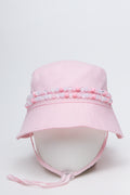 Light Pink Beaded Bucket Hat