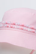 Light Pink Beaded Bucket Hat (2)