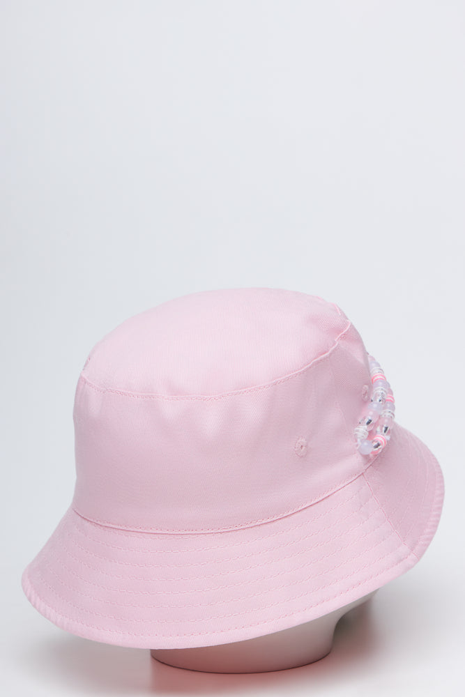 Light Pink Beaded Bucket Hat (3)