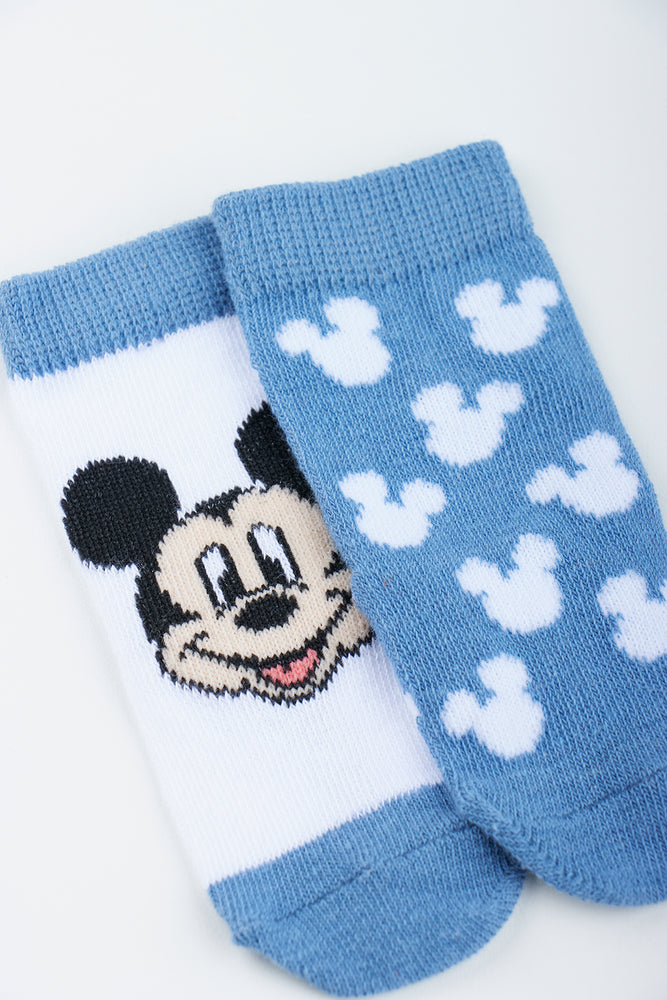 Mickey Mouse Blue Baby Socks (1)