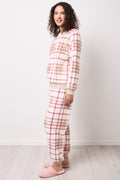 Pink Check Soft Sherpa Pyjamas (1)