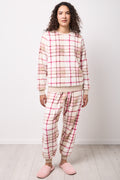 Pink Check Soft Sherpa Pyjamas (4)