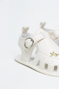 Cream Floral Embroidery Crib Sandals (3)