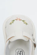 Cream Floral Embroidery Crib Sandals (4)