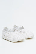 Natural Crochet Baby Crib Pumps