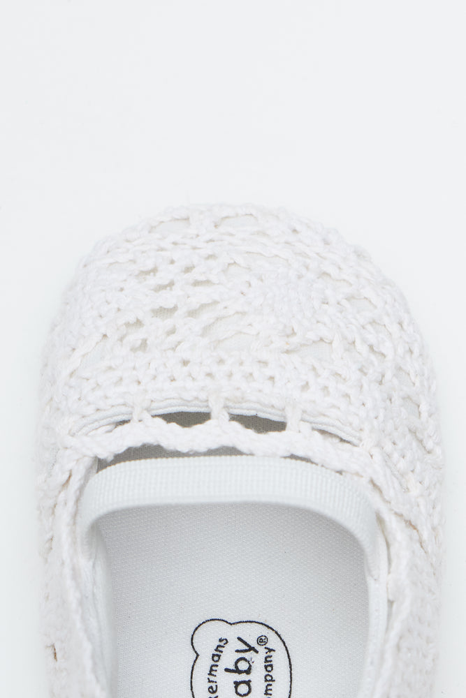 Natural Crochet Baby Crib Pumps (4)