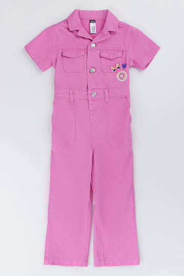 Pink Denim Boilersuit