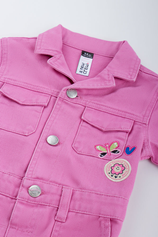 Pink Denim Boilersuit (1)