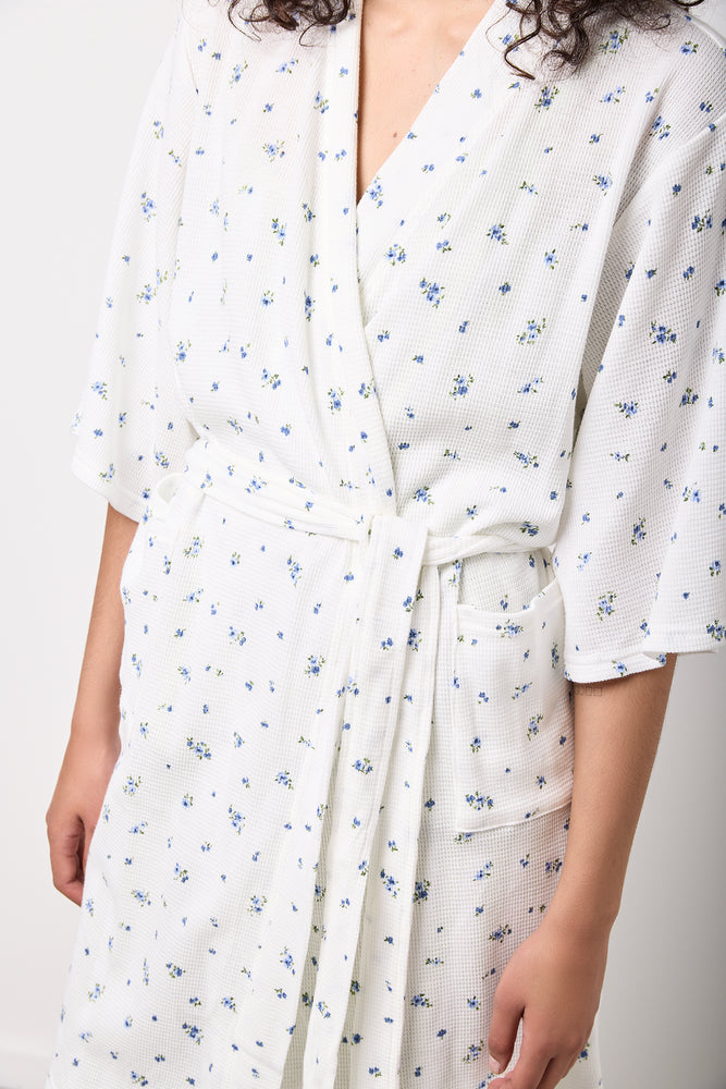 Floral Waffle Kimono Dressing Gown (3)