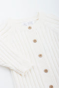 Cream Ribbed Baby Cardigan (1)