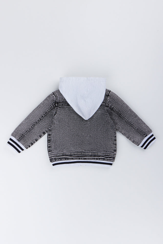 Grey Hooded Denim Jacket (3)