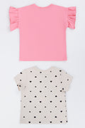 2 Pack Floral Heart T-Shirts (2)