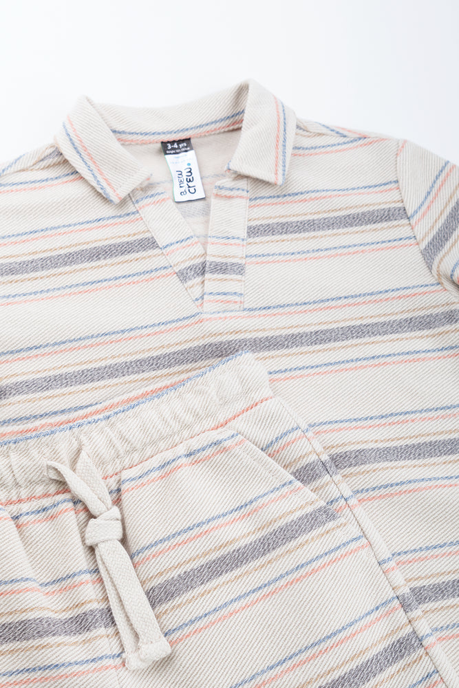 Striped Texture Short Set (1)