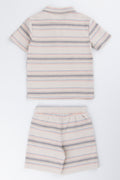 Striped Texture Short Set (2)