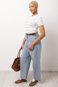 White Crinkle Lace Short Sleeve Top (1)
