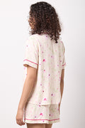Floral Print Button Shorty Set (2)