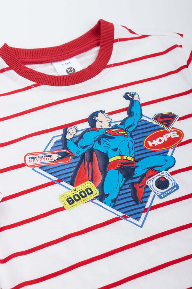 Superman Stripe Graphic T-Shirt (1)