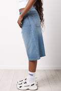 Indigo Denim Longline Shorts (1)