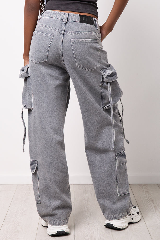 Charcoal Grey Utility Cargo Pants (2)