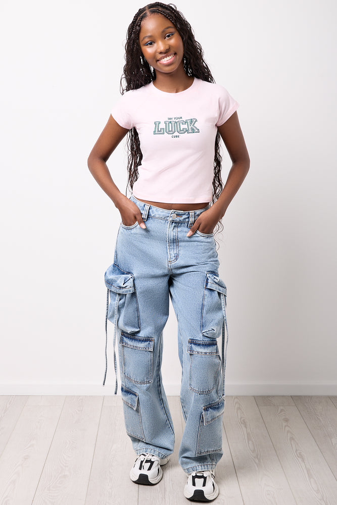 Light Blue Utility Denim Pants