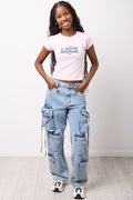 Light Blue Utility Denim Pants