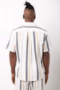 Natural Striped Textured Short-Sleeve Shirt (2)