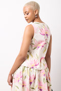 Floral Sleeveless Cotton Shell Top (2)