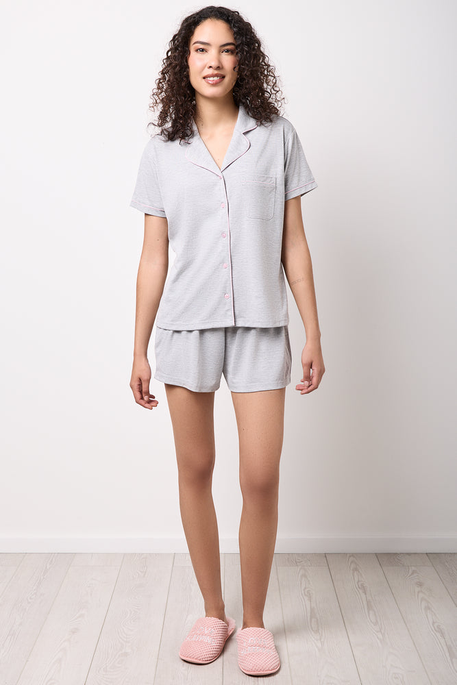 Button Through Knit Shorty Set (4)