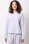 Grey Waffle Drop Shoulder Top