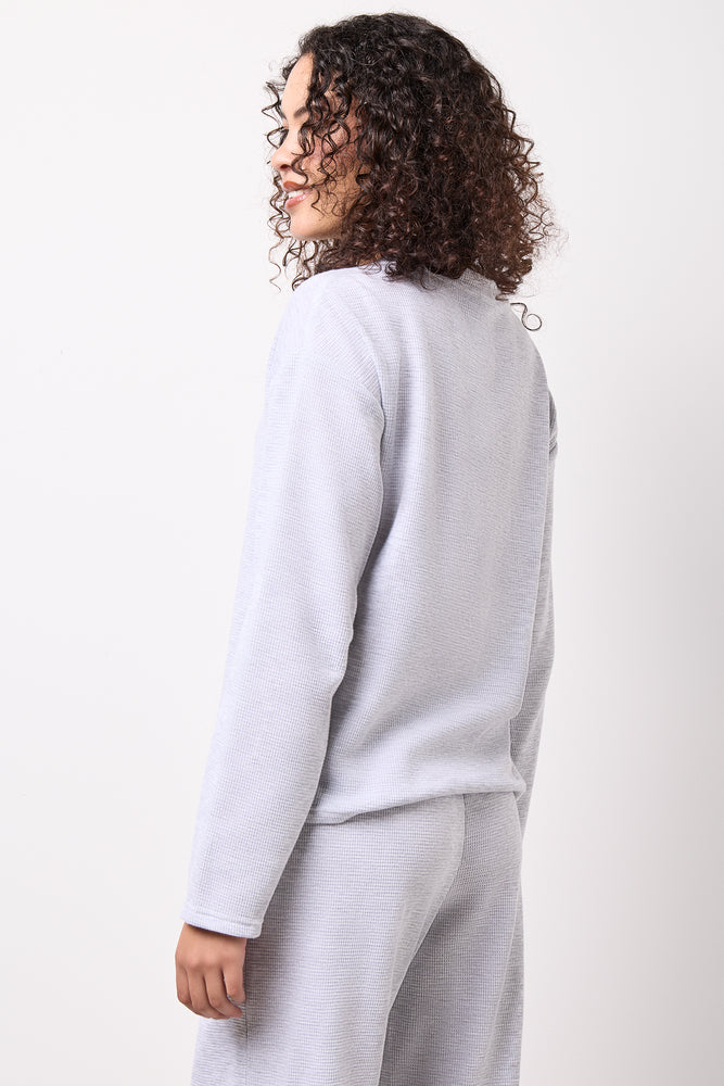 Grey Waffle Drop Shoulder Top (2)
