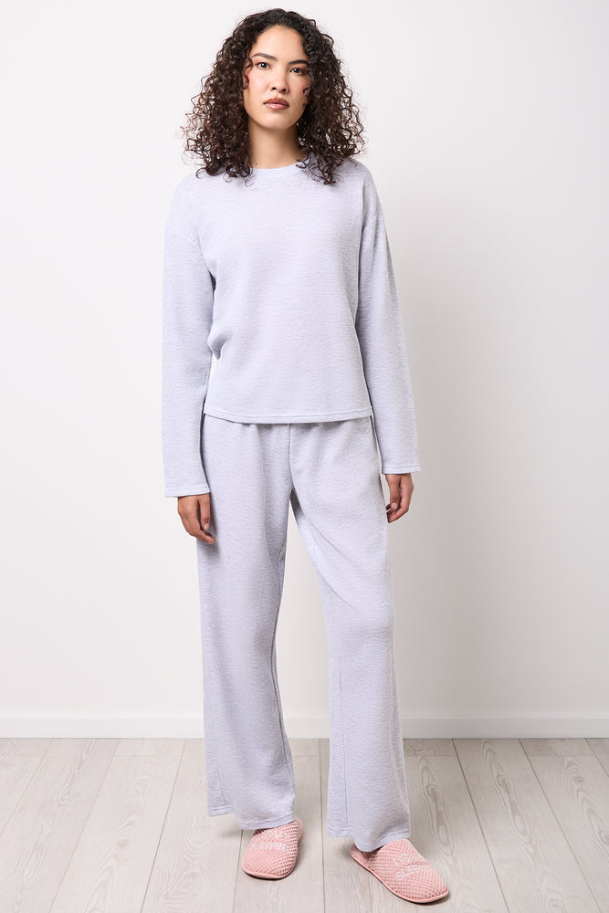 Grey Waffle Drop Shoulder Top (4)