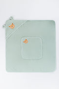 Green Bear Hooded Baby Towel (2)