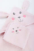 Pink Bunny Hooded Bath Towel (1)