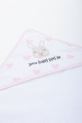Pink Heart Bunny Hooded Towel (1)
