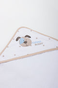 Stone Puppy Print Hooded Baby Towel (1)