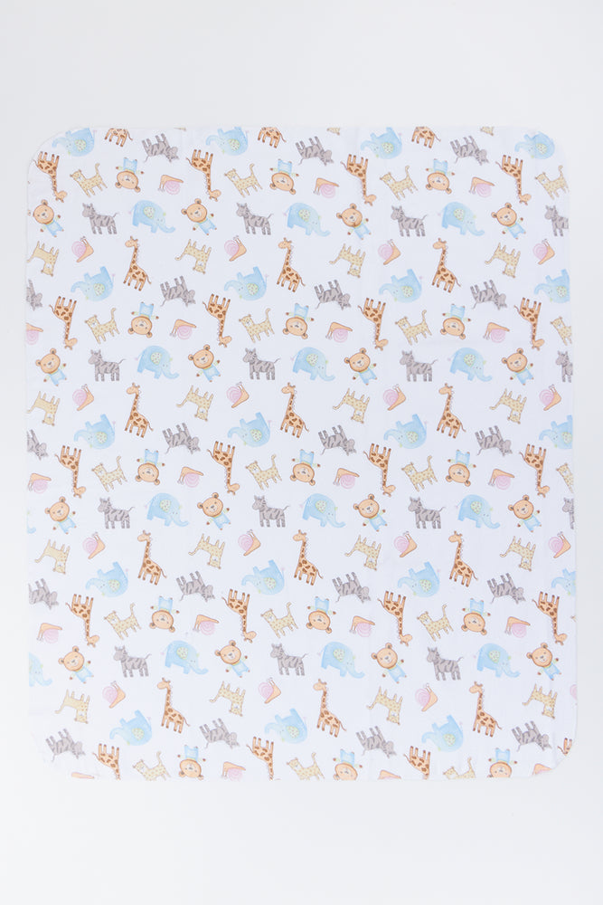 3 Pack Animal Print Receiving Blankets (3)