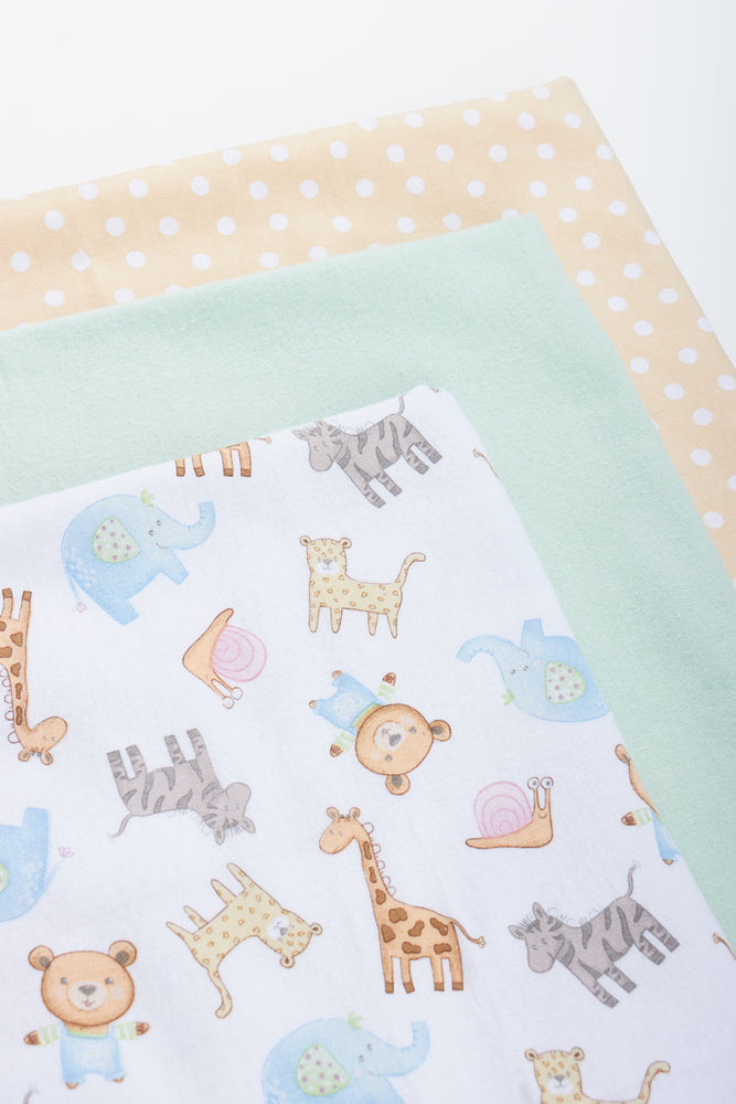 3 Pack Animal Print Receiving Blankets (4)