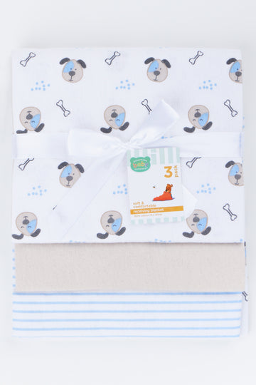 Puppy Print Baby Receiving Blankets