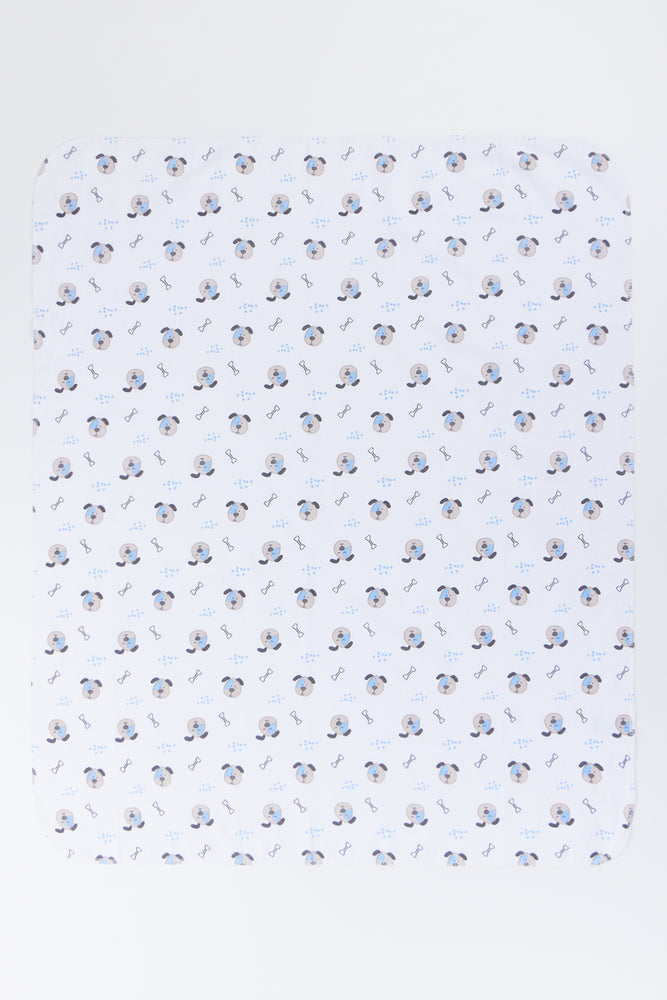Puppy Print Baby Receiving Blankets (1)