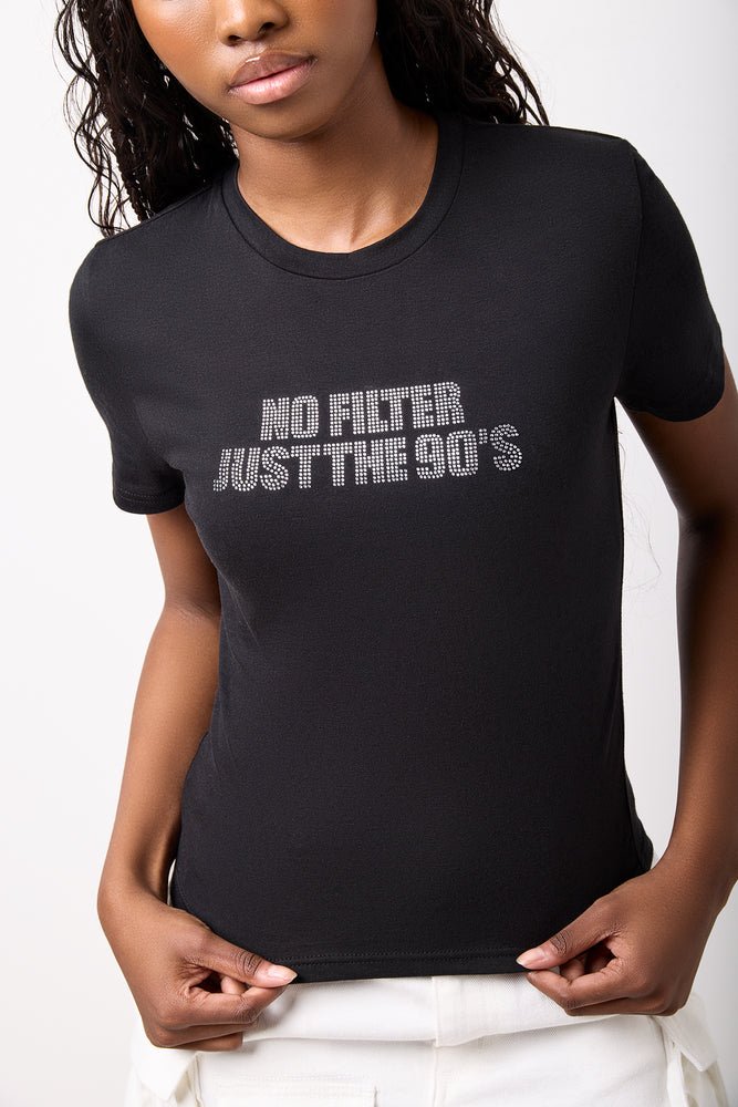 Black Embellished Graphic T-Shirt (3)