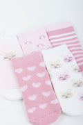 Pink 5 Pack Bunny Socks (1)