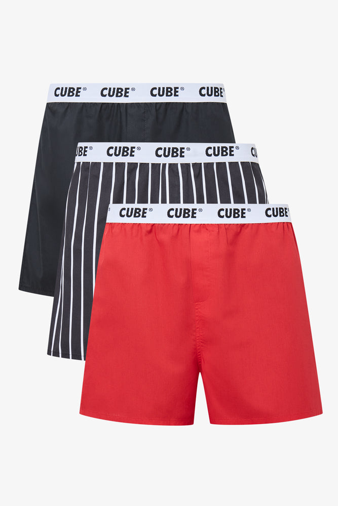 3 Pack Woven Boxers