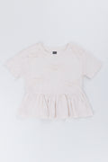 Girls Bow Detail Peplum Top