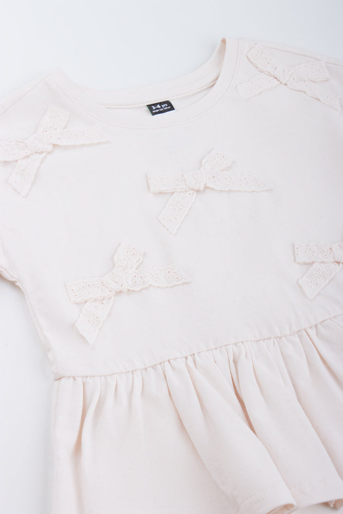 Girls Bow Detail Peplum Top (1)