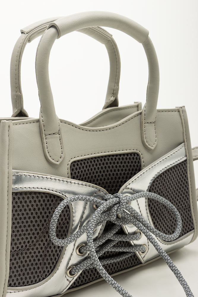 Silver Mesh Crossbody Handbag (3)