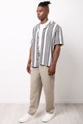 Monochrome Textured Short Sleeve Shirt (1)