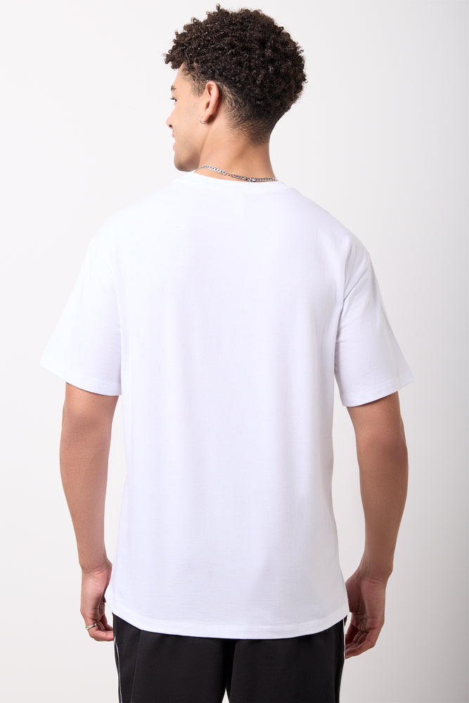 White Oversized Graphic T-Shirt (2)
