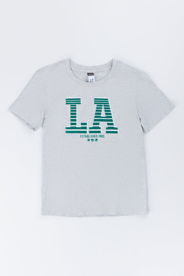Grey LA Print T-Shirt