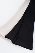 2 Pack Taupe Black Flare Leggings (1)